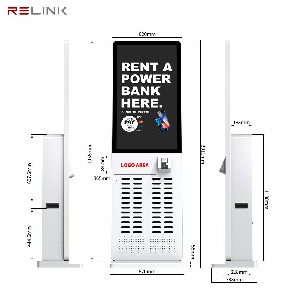 power bank rental station size details 